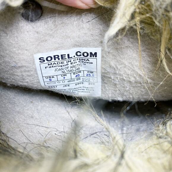 Sorel Brown Joan of Arctic Lace Up Snow Boots Waterproof Women's 9 Faux Fur Trim - Picture 8 of 9